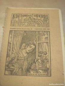 Libros antiguos: Rosa María, Novela de Mario D´ancona, Editorial Guerri, folletín de los años 30, cuadernos 147-48